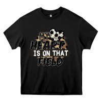 Black my heart is on that field soccer Heavy Core Tee - FaDigitalArtStudio