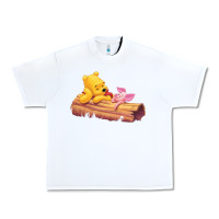White Winnie the Pooh Piglet Urban Heavy Tee - artisFamous