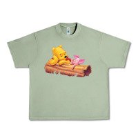 Oil Green Winnie the Pooh Piglet Urban Heavy Tee - artisFamous