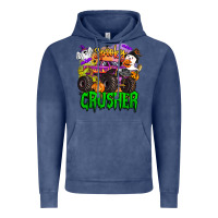Vintage Denim spooky crusher monster truck Vintage Hoodie - BarkalooDesign