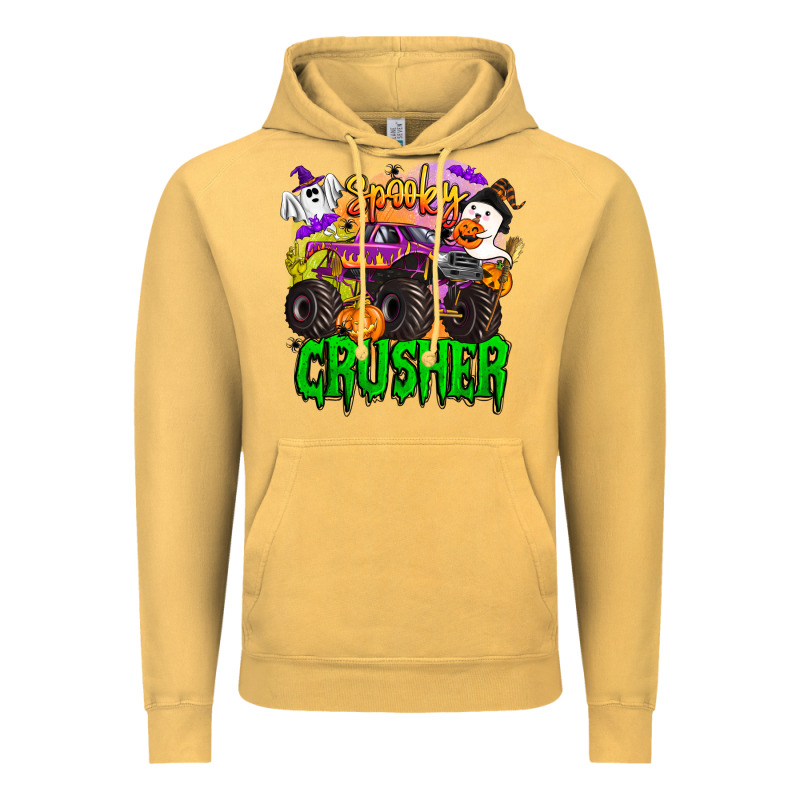 Spooky Crusher Monster Truck Vintage Hoodie by BarkalooDesign | Teevron