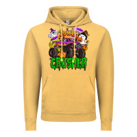 Vintage Mustard spooky crusher monster truck Vintage Hoodie - BarkalooDesign