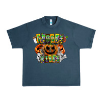 Midnight Navy Spooky Vibes Urban Heavy Tee - CowhideDigitalArt