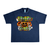 Navy Spooky Vibes Urban Heavy Tee - CowhideDigitalArt