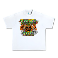 White Spooky Vibes Urban Heavy Tee - CowhideDigitalArt