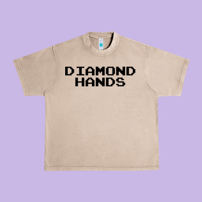Diamond Hands Urban Heavy Tee Designed By Artisfamous