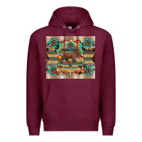 Burgundy bear native animal  pelt  tumbler Premium Hoodie - BarkalooDesign