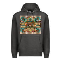 Charcoal Heather bear native animal  pelt  tumbler Premium Hoodie - BarkalooDesign