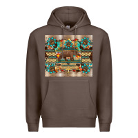 Coffee bear native animal  pelt  tumbler Premium Hoodie - BarkalooDesign