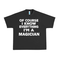 Pigment Black i know everything i'm a magician Urban Heavy Tee - artisFamous