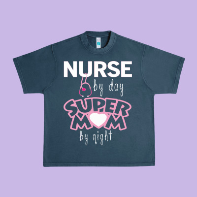 Nurse By Day Super Mom By Night Urban Heavy Tee Designed By Artisfamous