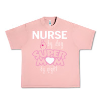 Salmon nurse by day super mom by night Urban Heavy Tee - artisFamous