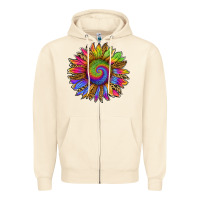 Sandshell tie dye sunflower Zipper Hoodie - RanaPortraitStore