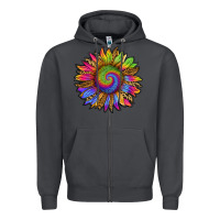 Smoke tie dye sunflower Zipper Hoodie - RanaPortraitStore