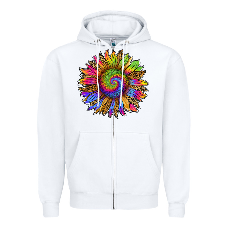 Tie Dye Sunflower Zipper Hoodie by RanaPortraitStore | Teevron