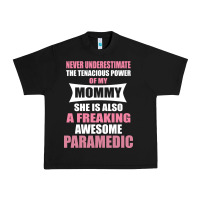 Black never underestimate mommy paramedic Urban Heavy Tee - artisFamous