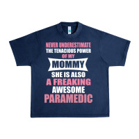 Navy never underestimate mommy paramedic Urban Heavy Tee - artisFamous