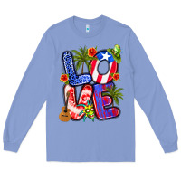 Colony Blue puerto rico love Long Sleeve Tee - Artiststas