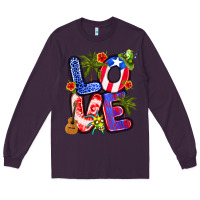 Plum puerto rico love Long Sleeve Tee - Artiststas