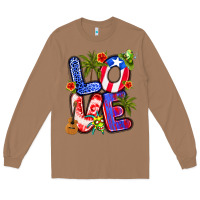 Toasted Coconut puerto rico love Long Sleeve Tee - Artiststas