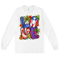 White puerto rico love Long Sleeve Tee - Artiststas