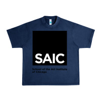 Navy School of The Art Institute of Chicago College Urban Heavy Tee - artisFamous