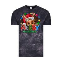 Cloud Black Merry Christmas Vintage Tee - CowhideDigitalArt