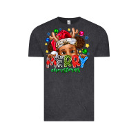 Vintage Black Merry Christmas Vintage Tee - CowhideDigitalArt