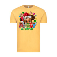 Vintage Mustard Merry Christmas Vintage Tee - CowhideDigitalArt