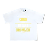 White i raised a badass drummer Urban Heavy Tee - artisFamous