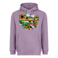 Lavender America Map Sunflower Cactus Serape Heavyweight Hoodie - RanaPortraitStore