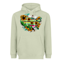 Matcha America Map Sunflower Cactus Serape Heavyweight Hoodie - RanaPortraitStore