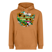 Meerkat America Map Sunflower Cactus Serape Heavyweight Hoodie - RanaPortraitStore