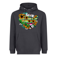 Smoke America Map Sunflower Cactus Serape Heavyweight Hoodie - RanaPortraitStore