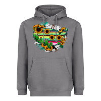 Storm America Map Sunflower Cactus Serape Heavyweight Hoodie - RanaPortraitStore
