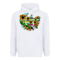 White America Map Sunflower Cactus Serape Heavyweight Hoodie - RanaPortraitStore