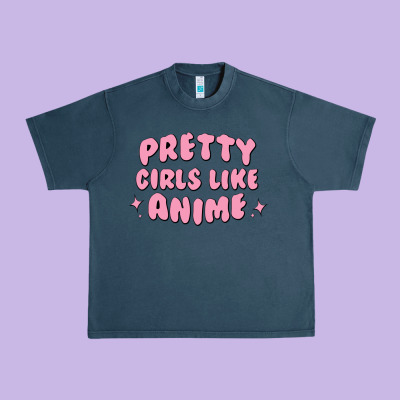 Pretty Girls Like Anime Urban Heavy Tee Designed By Artisfamous