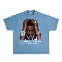Pebble Blue Rest in Peace Young Dolph Urban Heavy Tee - artisFamous