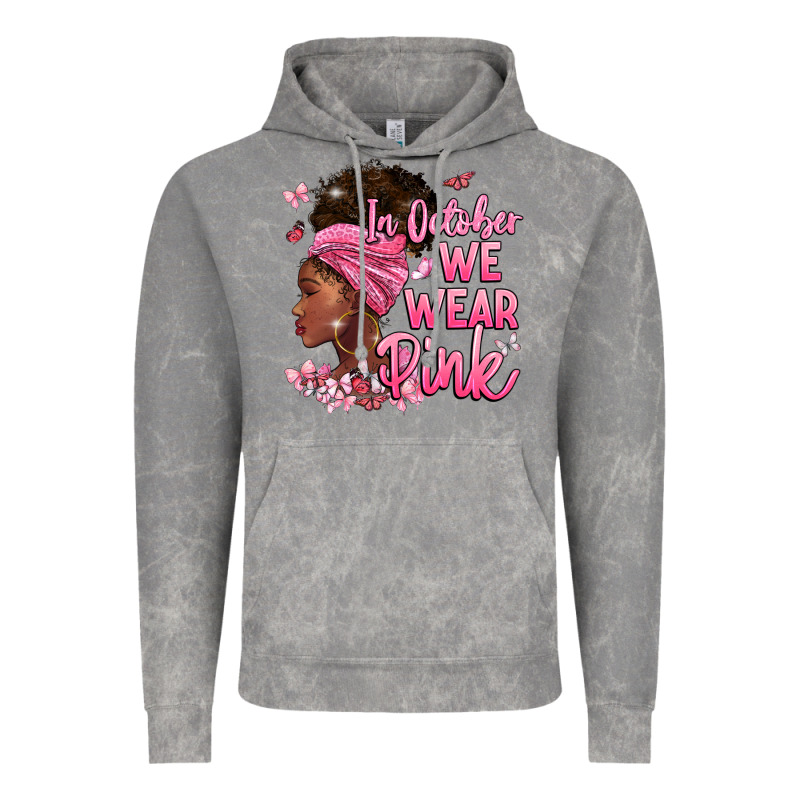 In October We Wear Pink Vintage Hoodie by BarkalooDesign | Teevron