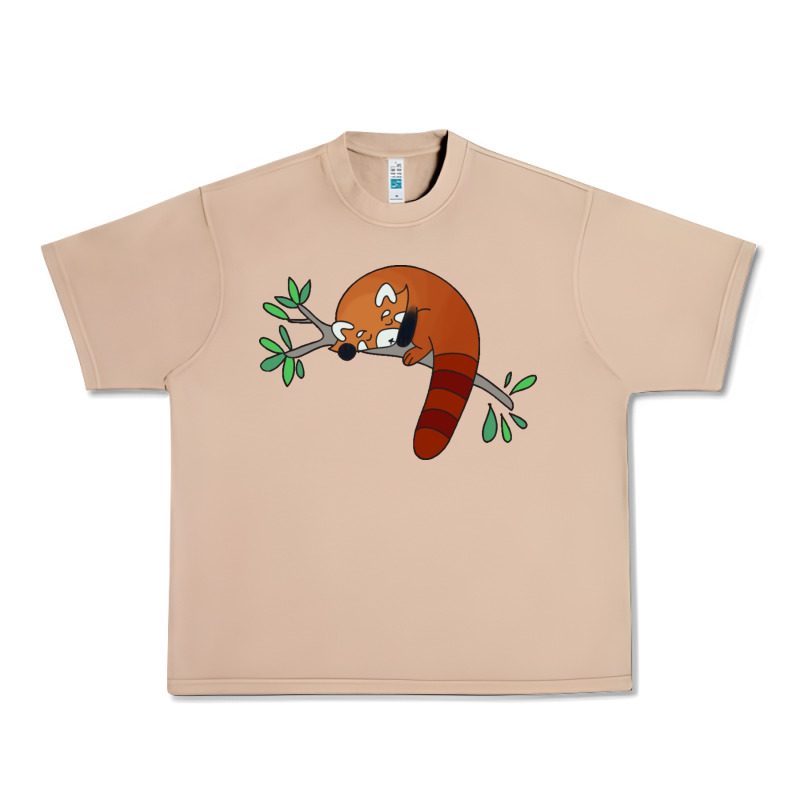 Red Panda Sleeping Urban Heavy Tee by artisFamous | Teevron