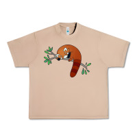 Burro red panda sleeping Urban Heavy Tee - artisFamous