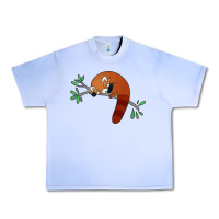 Grape Ice red panda sleeping Urban Heavy Tee - artisFamous
