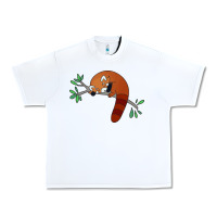 White red panda sleeping Urban Heavy Tee - artisFamous
