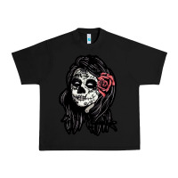Black sugar skull lady Urban Heavy Tee - artisFamous