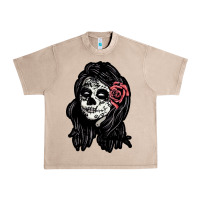 French Oak sugar skull lady Urban Heavy Tee - artisFamous