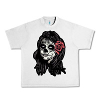 Lunar Rock sugar skull lady Urban Heavy Tee - artisFamous