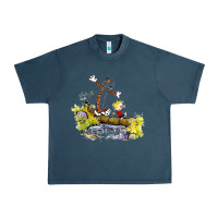 Midnight Navy calvin and hobbes bill watterson Urban Heavy Tee - artisFamous