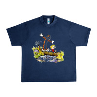 Navy calvin and hobbes bill watterson Urban Heavy Tee - artisFamous