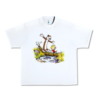 White calvin and hobbes bill watterson Urban Heavy Tee - artisFamous