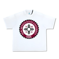 White nmsu seal Urban Heavy Tee - artisFamous